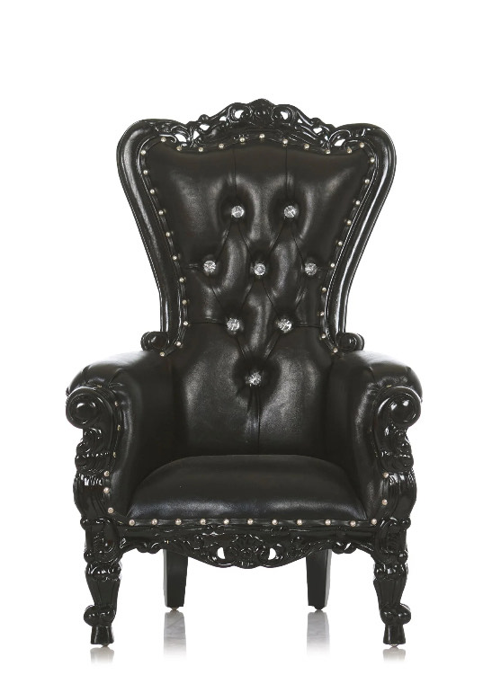 Kids Black Throne Chair